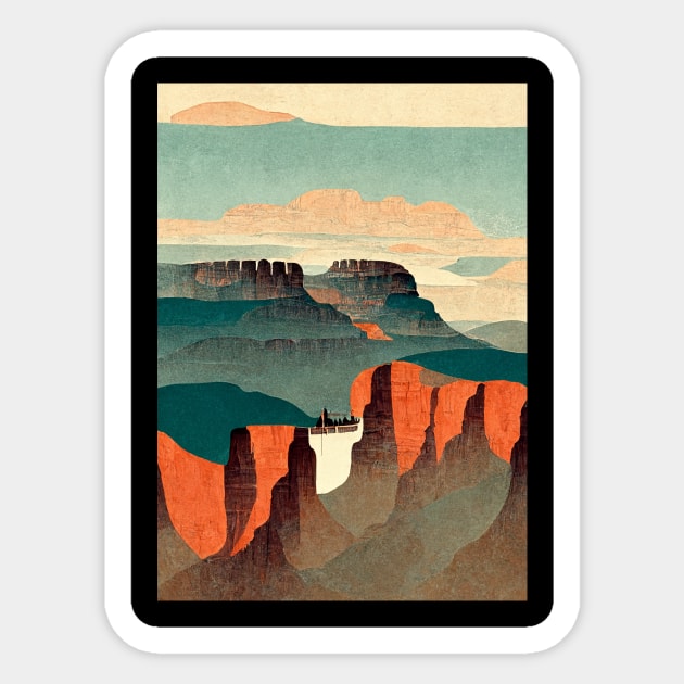 Grand Canyon Sticker by deificusArt